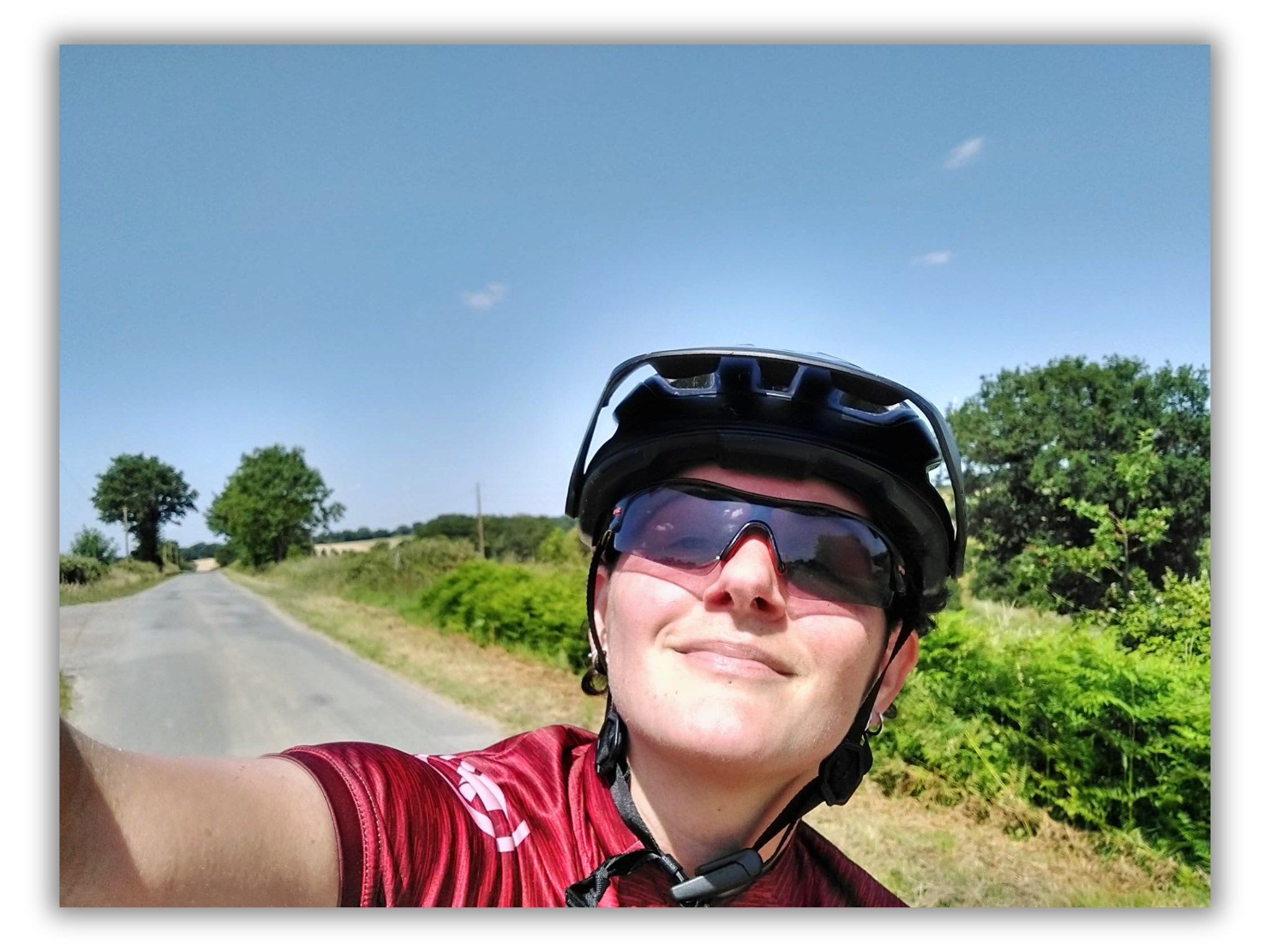 Elena sur son vélo